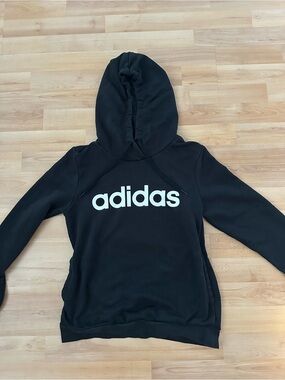 adidas Black and White Pullover Sweatshirt with Logo